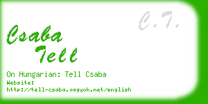 csaba tell business card